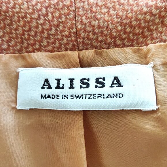 Vintage Swiss Boutique Alissa Wool Blazer – EU40/US10 - Leather Trim - Picture 6 of 7